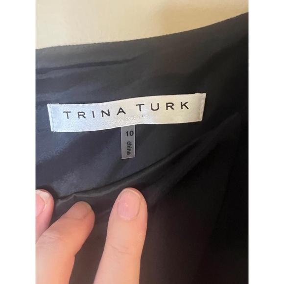 Trina Turk Embroidered Floral Short-Sleeve Dress Knee-Length Womens Size 10 - Picture 13 of 13